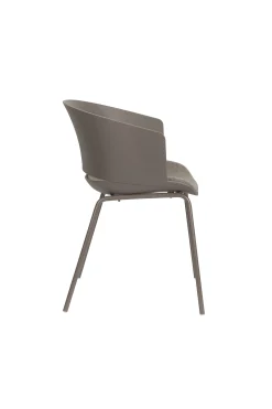 4er Set Retro Esszimmerstuhl Schalenstuhl Jessica in Grau-Vintagehaus Clearance