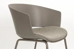 4er Set Retro Esszimmerstuhl Schalenstuhl Jessica in Grau-Vintagehaus Clearance