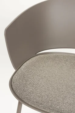 4er Set Retro Esszimmerstuhl Schalenstuhl Jessica in Grau-Vintagehaus Clearance