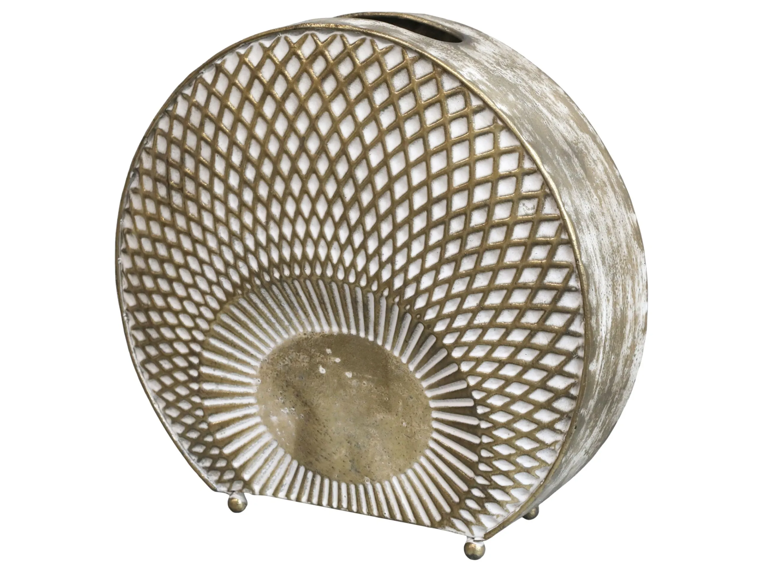 2er Set Vintage Vase Old Hollywood Metall Antik-Gold-Chic Antique Hot