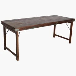 Esstisch Outdoortisch 190/80 cm Markttisch Vintage Klapptisch Braun-Raw Materials Clearance
