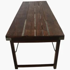 Esstisch Outdoortisch 190/80 cm Markttisch Vintage Klapptisch Braun-Raw Materials Clearance