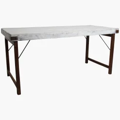 Esstisch Outdoortisch 165/75 Markttisch Vintage Klapptisch Weiß-Raw Materials Best