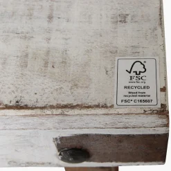 Esstisch Outdoortisch 165/75 Markttisch Vintage Klapptisch Weiß-Raw Materials Best