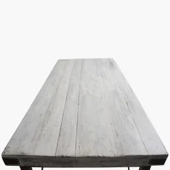 Esstisch Outdoortisch 165/75 Markttisch Vintage Klapptisch Weiß-Raw Materials Best