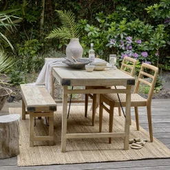 Esstisch Outdoortisch Markttisch Vintage Klapptisch Limewash 170/60-Raw Materials Outlet