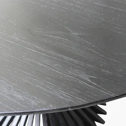 Esstisch Teak Eiffel Rund 120 Vintage Design Schwarz-Raw Materials Best