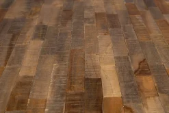 Esstisch Vintage Maria Teak Rund 110 cm Parkett-Vintagehaus Discount