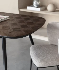 Esstisch Webster Oval Teakholz Retro Braun Parkettdesign 180-Zuiver Clearance