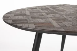 Esstisch Webster Oval Teakholz Retro Braun Parkettdesign 180-Zuiver Clearance