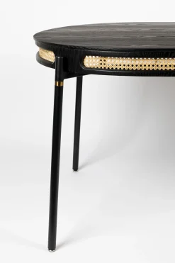 Esstisch Wiener Geflecht Don't Stop The Webbing Schwarz Gold Rattan-Bold Monkey New