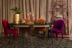 Esstisch Wiener Geflecht Don't Stop The Webbing Schwarz Gold Rattan-Bold Monkey New