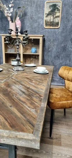 Esstischstuhl Esszimmerstuhl Zinno Gold-Braun-PTMD New