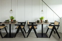 Esstischstuhl Esszimmerstuhl Armlehnstuhl Gunnar Rattan schwarz-WOOOD Clearance