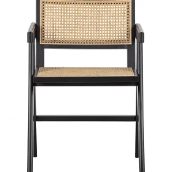 Esstischstuhl Esszimmerstuhl Armlehnstuhl Gunnar Rattan schwarz-WOOOD Clearance