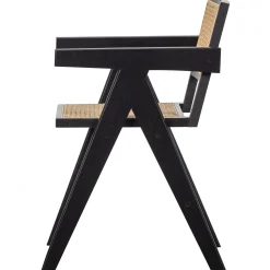 Esszimmer-Set Tripoli Massivholztisch, Bank & zwei Stühle schwarz-WOOOD Outlet