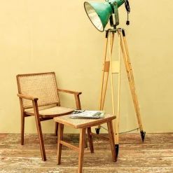 Esszimmerstuhl & Hocker Nova Teak Rattan Wiener Geflecht Armlehnen-Raw Materials