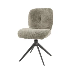 Esszimmerstuhl Drehstuhl Polsterstuhl Comfort Boucle Taupe-Vintagehaus Sale
