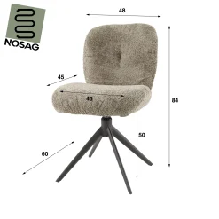 Esszimmerstuhl Drehstuhl Polsterstuhl Comfort Boucle Taupe-Vintagehaus Sale