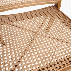 Esszimmerstuhl Novita Teak Rattan Wiener Geflecht Braun-Raw Materials Online