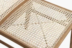 Esszimmerstuhl Novita Teak Rattan Wiener Geflecht Braun-Raw Materials Online