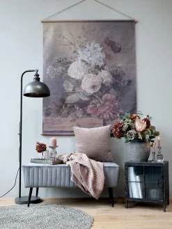 Factory Kleiner Schrank Nachttisch Vintage Gerilltes Glas-Chic Antique Sale