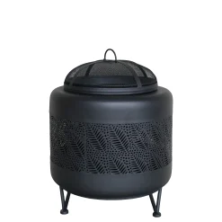 Feuerstelle Outdoorofen Feuerofen Kaminofen Metall Lochstahl-Chic Antique