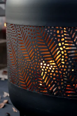 Feuerstelle Outdoorofen Feuerofen Kaminofen Metall Lochstahl-Chic Antique