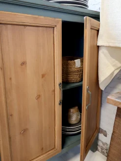 Französische Kommode Florence Vintage Opalfarben Holzfront-Chic Antique Hot