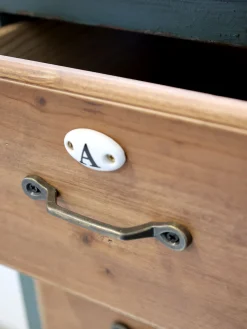 Französische Kommode Florence Vintage Opalfarben Holzfront-Chic Antique Hot