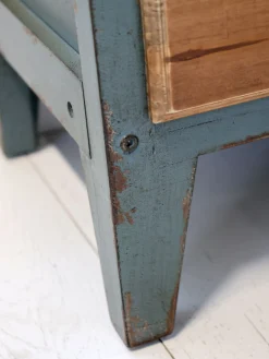 Französische Kommode Florence Vintage Opalfarben Holzfront-Chic Antique Hot