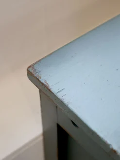 Französische Kommode Florence Vintage Opalfarben Holzfront-Chic Antique Hot