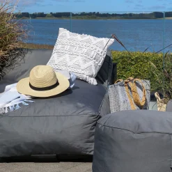 Garten Lounger Tagesbetten Outdoor Doppelliege Anthrazit-Chic Antique New