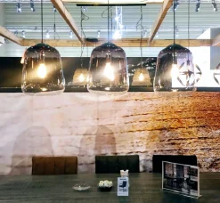 Hängelampe Bulb 3er Industrial Rauchglas Shaded Altsilber XL-Vintagehaus Lampen Discount