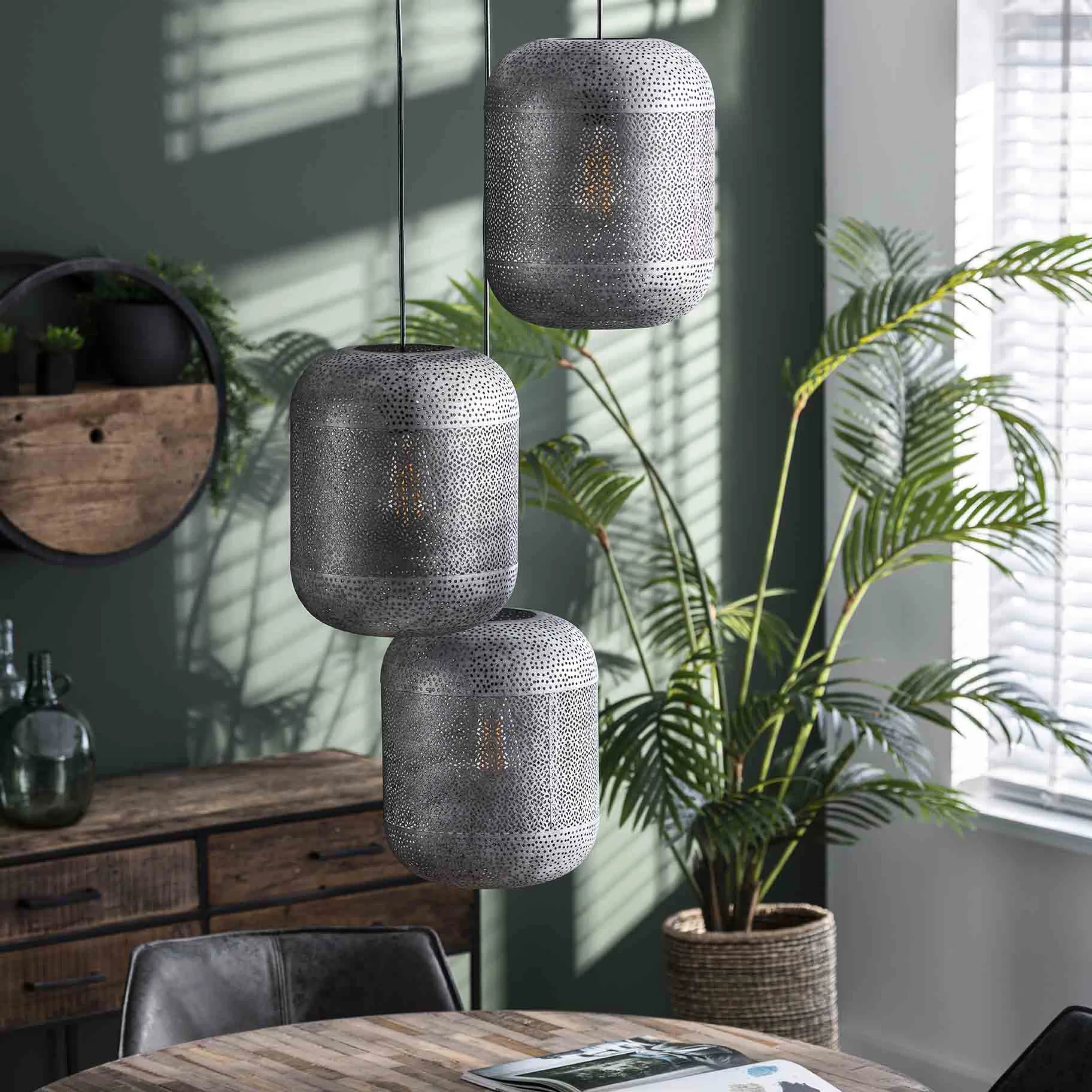 Hängelampe Etch Boho Oriental Metall gestuft-Vintagehaus Lampen New