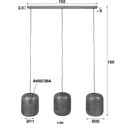 Hängelampe Etch Boho Oriental Metall 3er-Vintagehaus Lampen Online