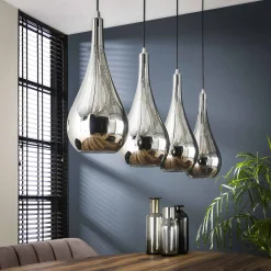 Hängelampe Falling Drops Industrial Chromfinish-Vintagehaus Lampen Clearance