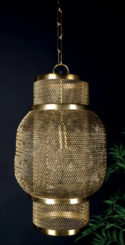 Hängelampe Golden Mesh Industrial Metall-PTMD New