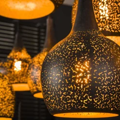 Hängelampe Industrial Zip 7 Schirme Metall Lochmuster-Vintagehaus Lampen Outlet