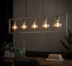 Hängelampe Metallrahmen 5er Industrial-Vintagehaus Lampen Discount