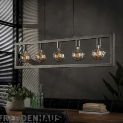Hängelampe Metallrahmen 5er Industrial-Vintagehaus Lampen Discount