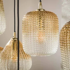 Hängelampe Pendelleuchte 9 Dots Glas mit Farbverlauf-Vintagehaus Lampen Outlet