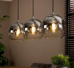 Hängelampe Pendelleuchte Shaded Bubble Rauchglas 3 flammig-Vintagehaus Lampen Online