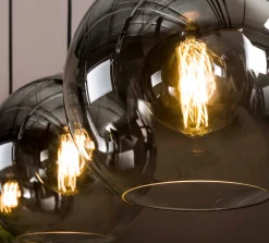 Hängelampe Pendelleuchte Shaded Bubble Rauchglas 3 flammig-Vintagehaus Lampen Online