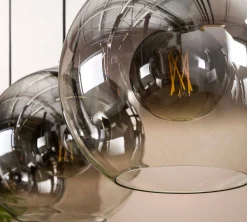 Hängelampe Pendelleuchte Shaded Bubble Rauchglas 3 flammig-Vintagehaus Lampen Online