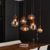 Hängelampe Retro Mixed 6er Vintage Rauchglas-Vintagehaus Lampen Clearance