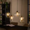 Hängelampe Retro Mixed 4er Klarglas-Vintagehaus Lampen Clearance