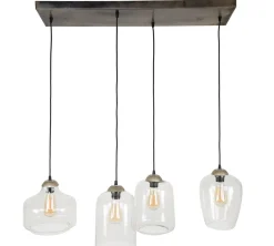 Hängelampe Retro Mixed 4er Klarglas-Vintagehaus Lampen Clearance