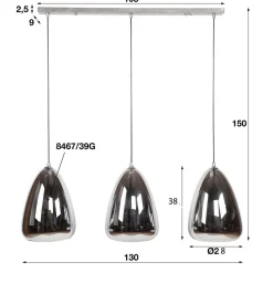 Hängelampe Silver Pearl Industrial Chromfinish-Vintagehaus Lampen Sale