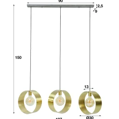 Hängelampe Vegas Gold Metall Retro Industrial-Vintagehaus Lampen Hot
